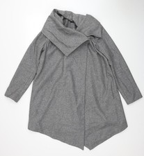 ASOS Womens Grey Overcoat Coatigan Size 8 Button