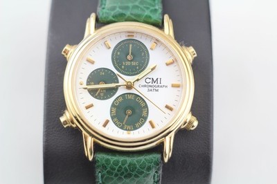 Damenuhr CMI Chronograph Ref. 813224 Quartz Dau Uhr gelbgoldfarbend # 13125