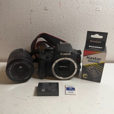 Canon EOS Rebel SL1 Black Handheld 3'' TFT Color LCD Digital Camera with Lens