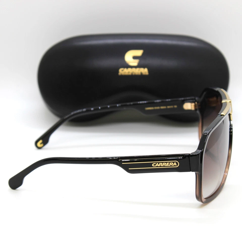 Nuevas gafas de sol Carrera 1014 para hombre negras/marrones degradadas piloto protección UV R60 Foto 3 de 4