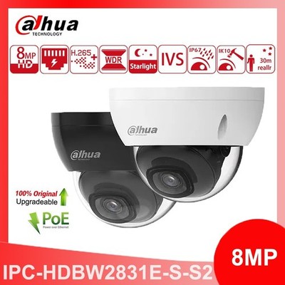 DH 4K Starlight 8MP Dome IP Security Camera POE Outdoor IPC-HDBW2831E-S-S2