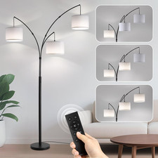 Floor Lamp with Remote, 3 Light Arc Floor Lamps for Living Room, 2400LM Tall Sta