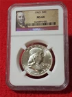 1963 UNC FRANKLIN SILVER HALF DOLLAR   NGC MS 64                        #T1102