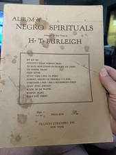 H.T. BURLEIGH Folio ALBUM OF NEGRO SPIRITUALS