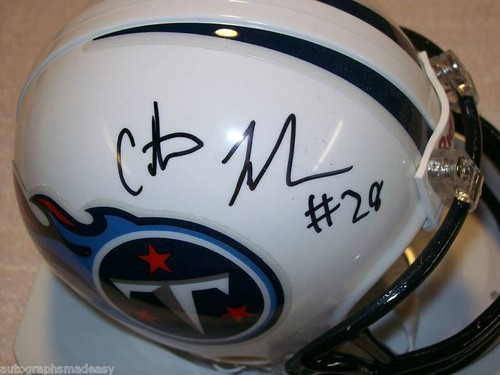 MINI CASCO CHRIS JOHNSON TENNESSEE TITANS FIRMADO CERTIFICADO DE AUTENTICIDAD - Imagen 2 de 2