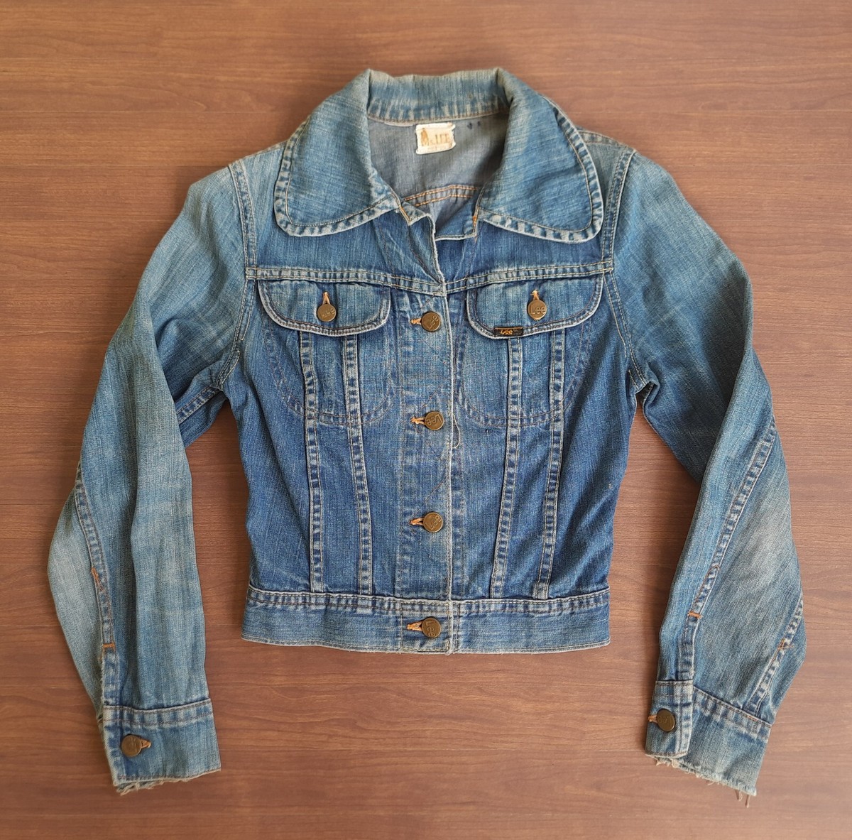 Vintage 50s 60s Ms LEE Denim Jacket Made in USA Blue Size XS / S