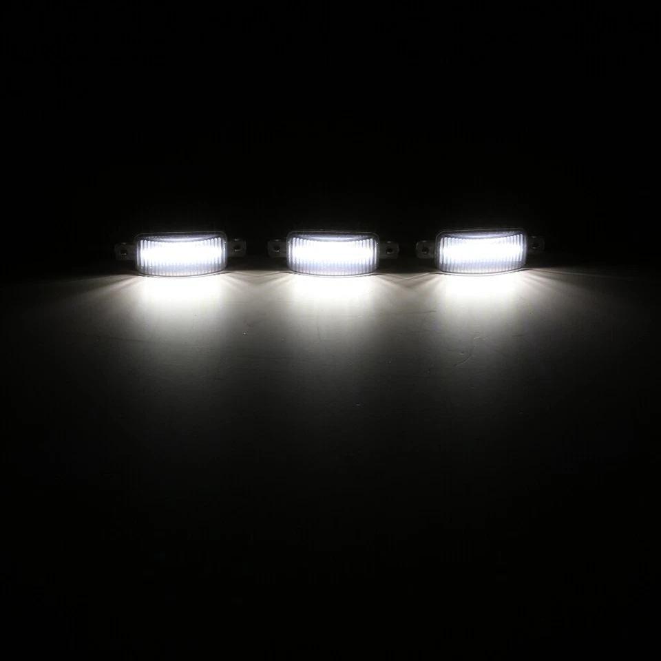 3x Luces de circulación LED blancas con rejilla Raptor para camioneta Toyota Tacoma Tundra RAV4 Foto 2 de 4