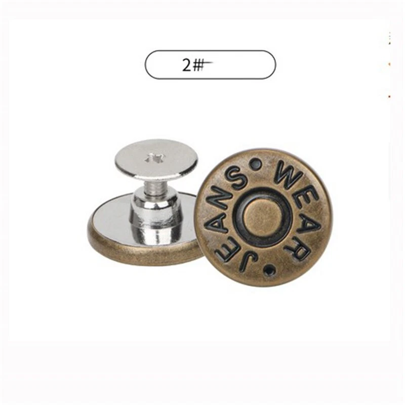 Jeans Waist Buttons Brass For Repair Buttons Replacement Denim Stud Hammer - Image 4 of 4