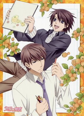 big postcard promo Sekai Ichi Hatsukoi Sekaiichi anime Hatori Yoshiyuki Yoshino 