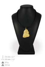 Cocker Spaniel - gold plated necklace with image of a purebred dog, Art Dog USA