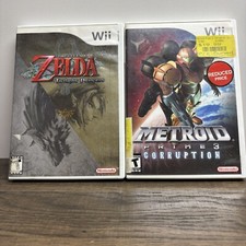 Nintendo Wii The Legend of Zelda Twilight Princess Metroid Prime 3 AS IS