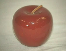 Shiny Wooden Red Apple Faux Leather Stem Basket Tableware Home Kitchen Accessory