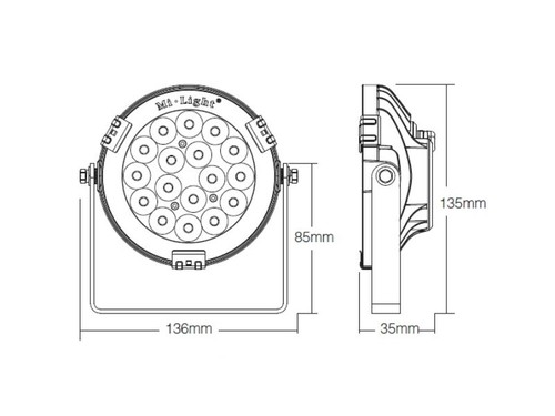 Mi-Light Smart Light LED Outdoor Spotlight 9W RGB + CCT FUTC02 230V Garden Spotlight - Picture 3 of 9