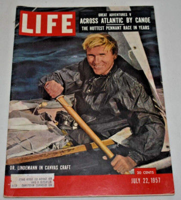 LIFE July 22, 1957 Canoe Across Atlantic, Free Trade Unions, Right to Vote