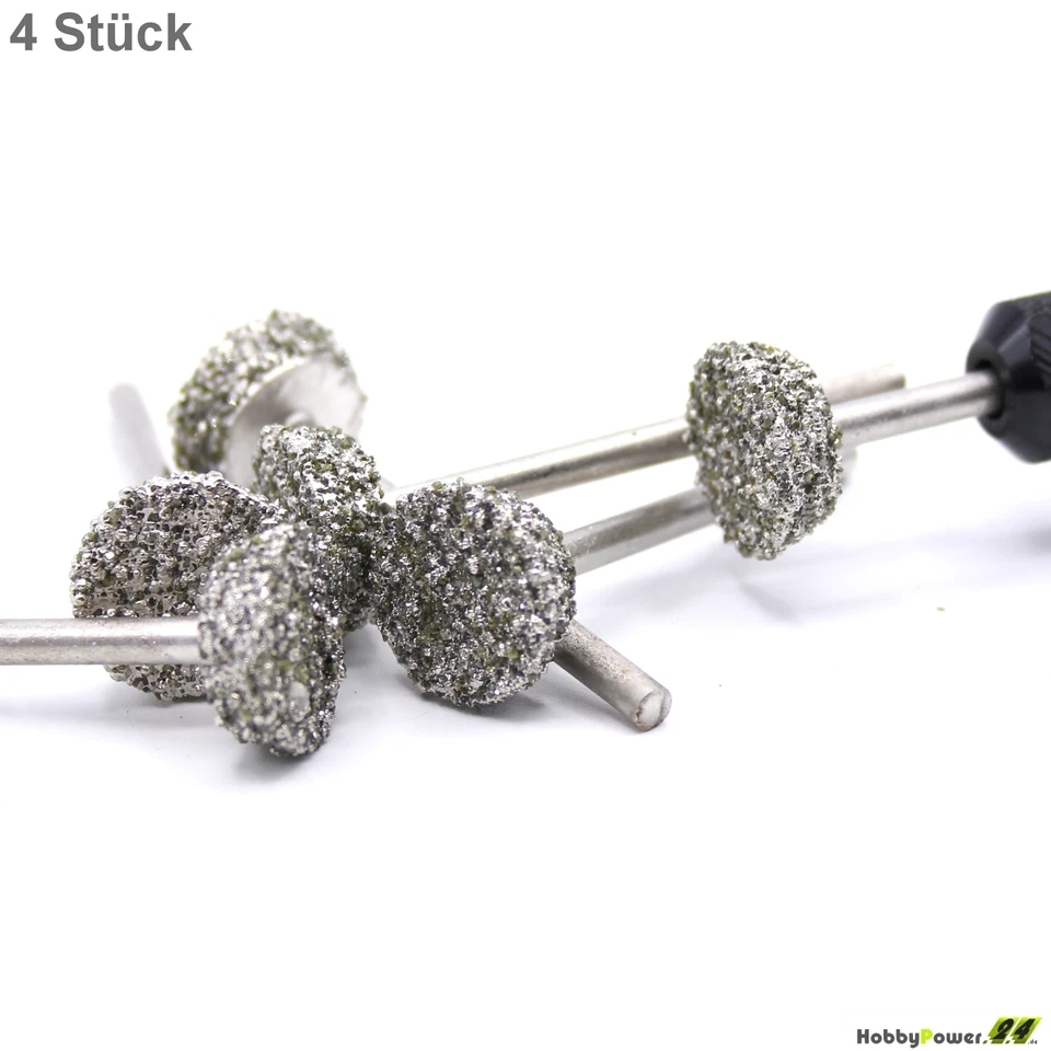 4 x Diamant Fräser Raspel 18mm für Stein Glas Gips Holz für Dremel Proxxon Neu - Bild 3 von 4