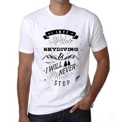 ULTRABASIC Herren T-Shirt Ich liebe Fallschirmspringen und werde nie aufhören