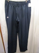 NEW WOMENS ADIDAS STRETCH WAIST NAVY BLUE ATHLETIC PANTS SIZE M INSEAM 32"