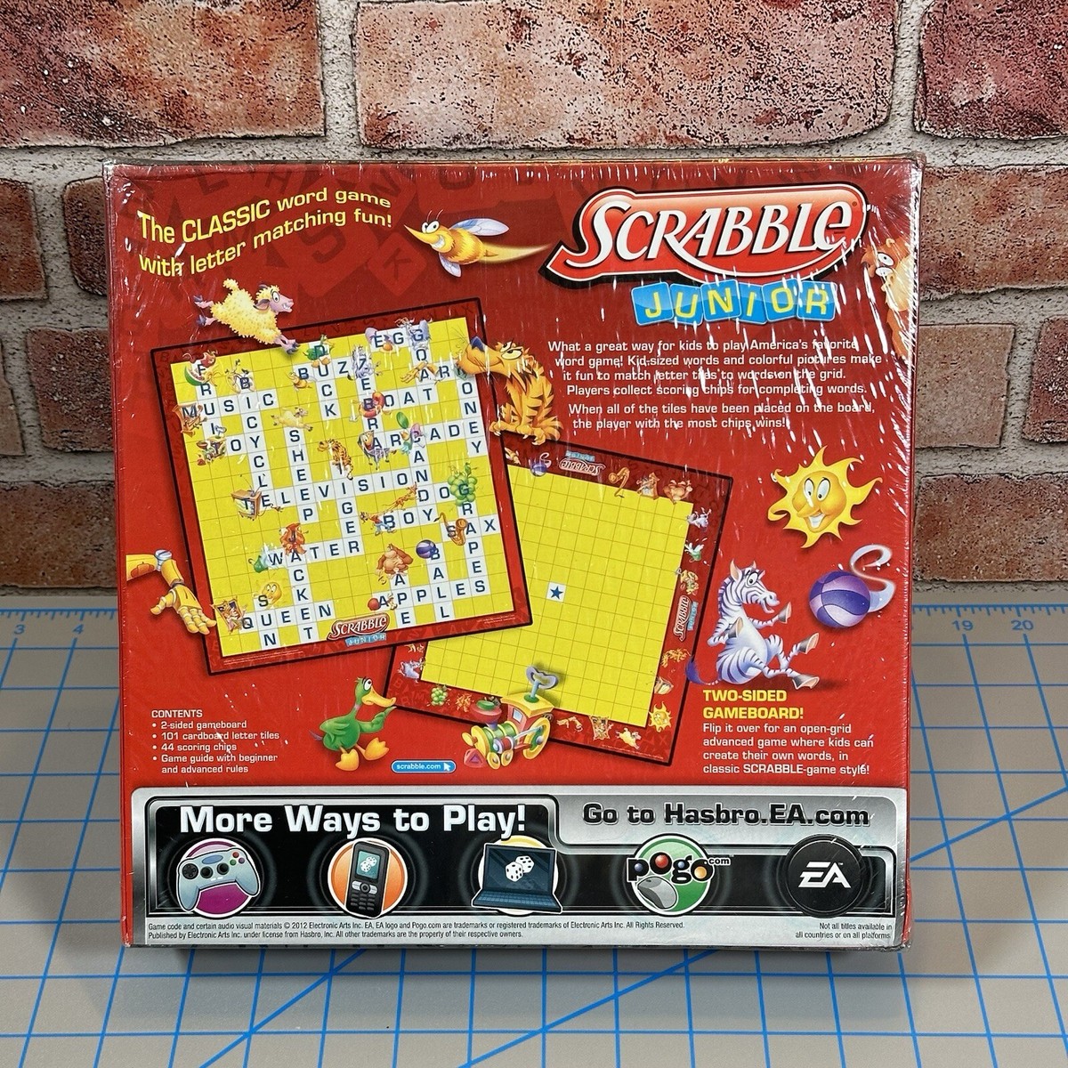 Scrabble Junior Double Sided Family Board Game 2-4 Players Ages 5+