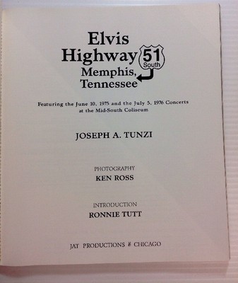 ELVIS HIGHWAY 51 SOUTH: MEMPHIS, TN Concert Photo Journal Joseph A 