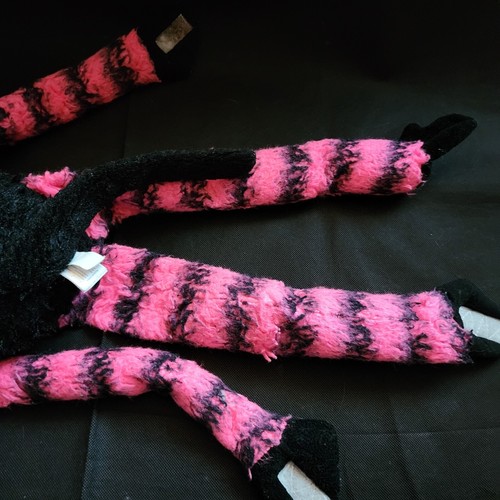 Fiesta 27" Monkey Plush Pink Black Striped Hanging Soft Stuffed Toy Vintage - Picture 5 of 7