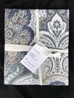 POTTERY BARN JORDANA FULL / QUEEN DUVET W/ 2 EURO SHAMS NWT BLUE