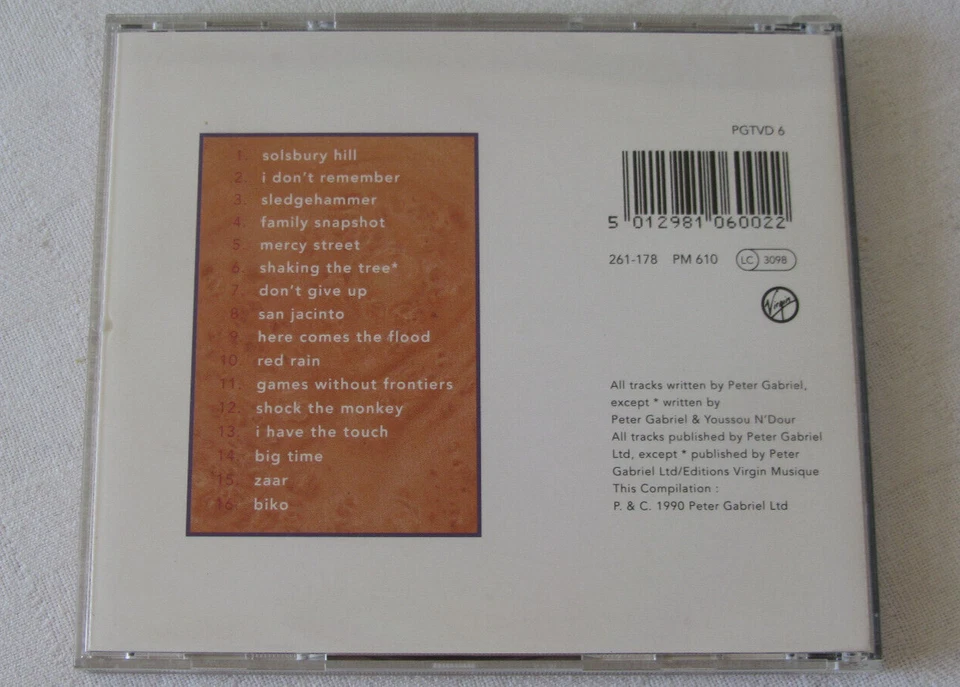 Peter Gabriel * Shaking The Tree *Sixteen Golden Greats * CD *( fast Neu )* 1990 - Bild 3 von 3