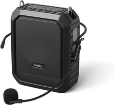 Voice Amplifier 18W Portable Megaphone PA Systems Speaker with Wired Mic