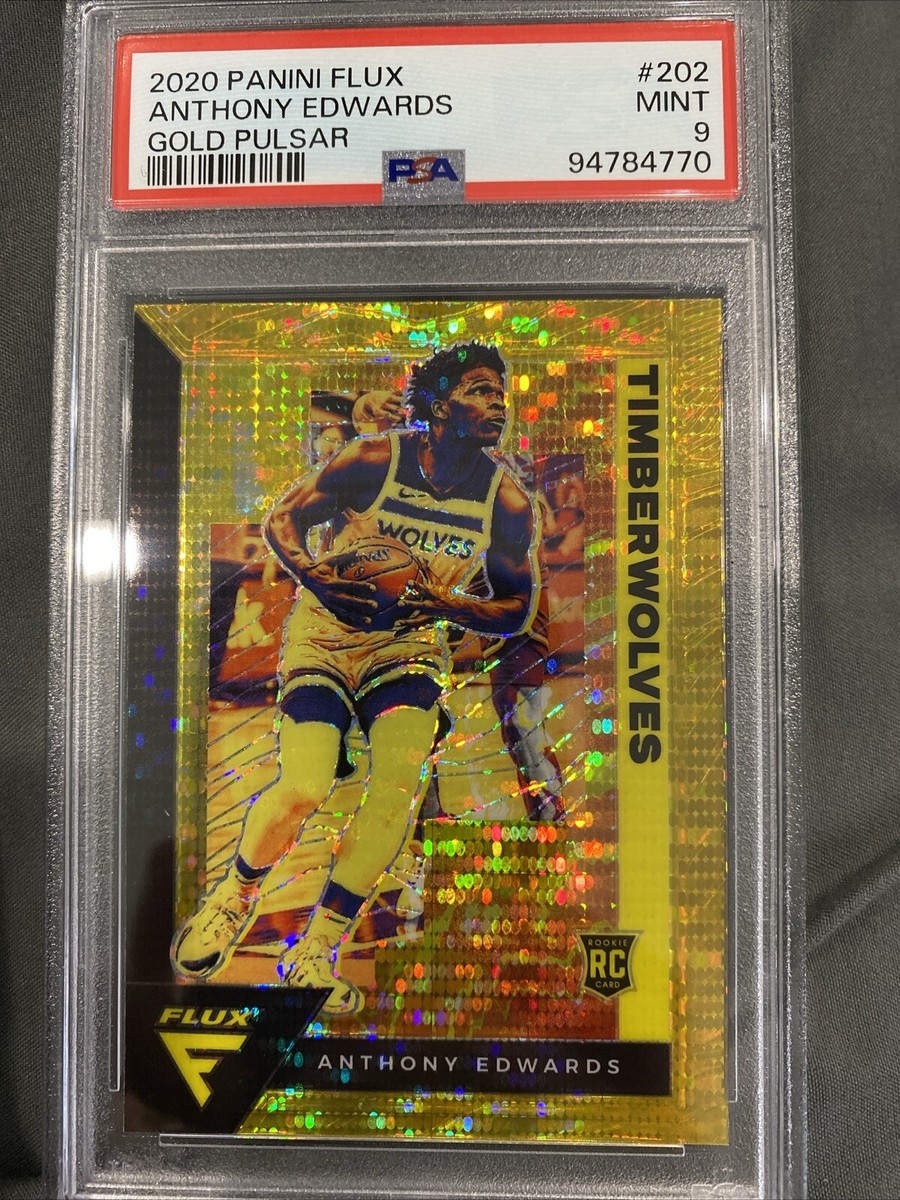 2020-21 Panini Flux - Rookies Anthony Edwards #202 Gold Pulsar