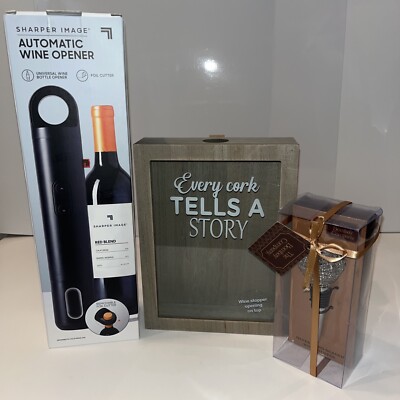 Wine Gift PACK Automatic Wine Bottle Opener Cork Box / Decorative Wine Stoppered