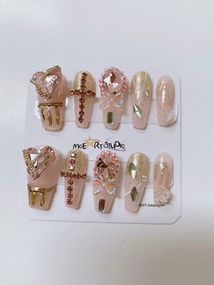 Nails Handmade press on nails 3D Virgo constellation size S