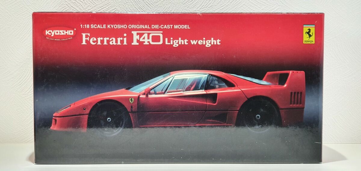 1/18 Kyosho FERRARI F40 LIGHT WEIGHT RED 08412R diecast car 1/18 Kyosho FERRARI F40 LIGHT WEIGHT RED 08412R diecast car
