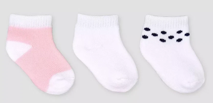 Carter's Sólo Uno Usted Niñas '6pk Básico Tobillo Terry Calcetines - Rosa/Gris - Imagen 2 de 3