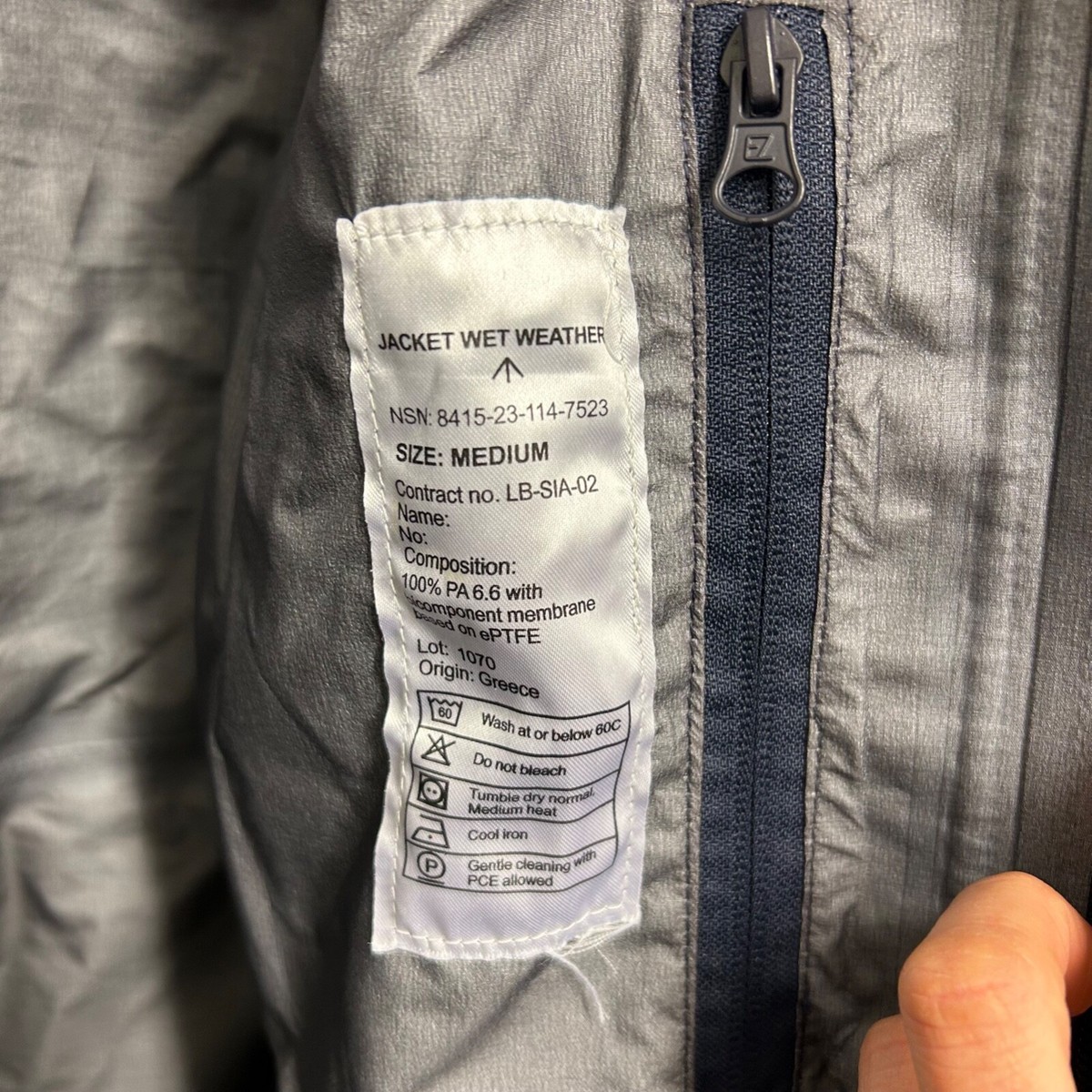 Siamidis Wet Weather RN Jacket, Medium Goretex Royal Navy