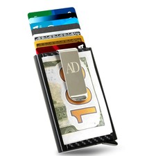 New Slim Minimalist Pop Up Wallet With Money Clip RFID Blocking Wallets For Men