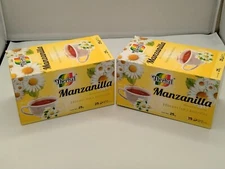2 CAJAS  THERBAL TEA INFUSION HERBS 50  BAGS -  TE DE MANZANILLA