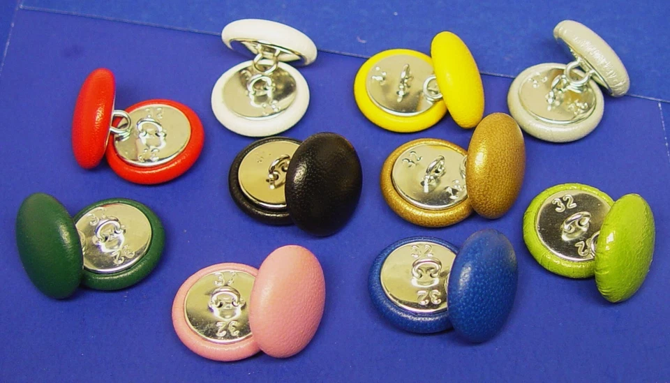 REAL LEATHER BUTTONS USA MADE 20 PC DIY OUTFIT CO-ORDINATION PROJETS,21MM 13/16" - Image 3 of 4