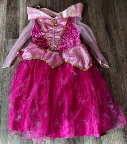Robe de bal rose aurore parcs Disney beauté au bois dormant grand costume de princesse 10-12 - Photo 1 sur 6