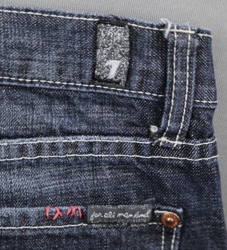 Jeans vintage 7 para toda la humanidad gran China adornados en la pared talla 31 (Sr 33x34) - Imagen 8 de 8