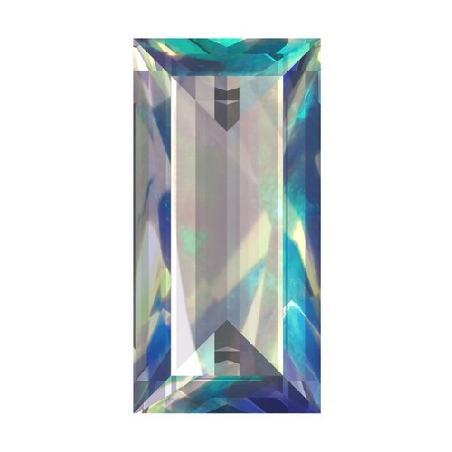 0,33 ct 5x3,5 mm corte baguette sintético azul moissanita piedra de nacimiento de septiembre - Imagen 1 de 7