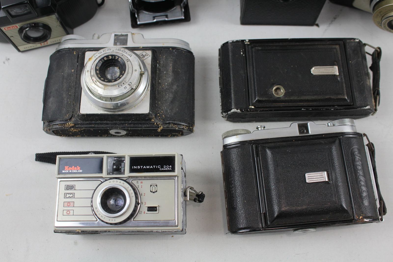 8 x VINTAGE CAMERAS Inc. Kodak, Agfa, Ilford & Balda w/ Some Original
