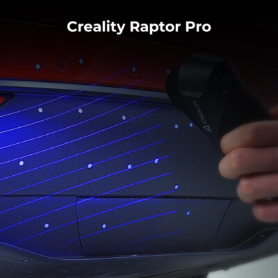 Creality Raptor Pro 3D Scanner, Dual Laser (22/7 linee), precisione 0,02 mm, 60 fps, 660 k punti/s, colore a 24 bit, oggetti tra 5 mm e 4000 mm, scansione nero/metallo senza spray Creality Raptor Pro 3D Scanner, Dual Laser (22/7 linee), precisione 0,02 mm, 60 fps, 660 k punti/s, colore a 24 bit, oggetti tra 5 mm e 4000 mm, scansione nero/metallo senza spray