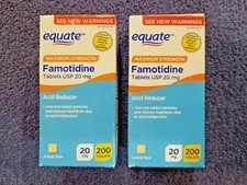 (Lot of 2) Equate Maximum Strength Acid Reducer 20mg 200 Famotidine 