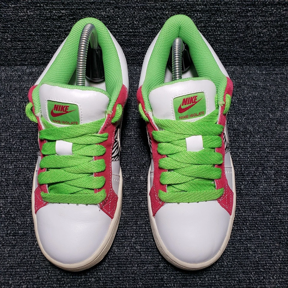 Tênis Vintage Nike SB Isolate Zebra Feminino 6.5 Rosa Preto Verde Neon 375394-611 - Imagem 4 de 4