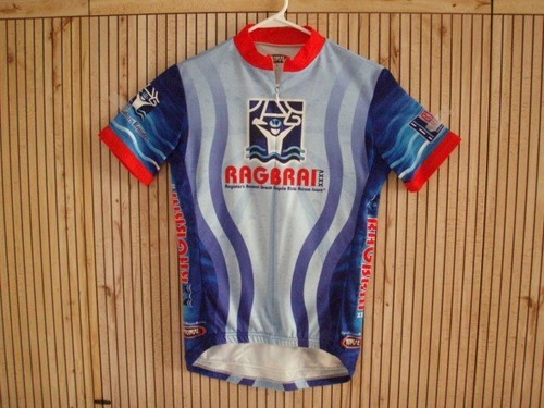 Maillot Cyclisme Vintage Primal Wear - RAGBRAI XXXV 2007, Des Moines Iowa, 3/4 Zip, Multicolore, Taille M
