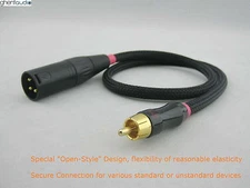 A05 (0.5m 1.5ft) --- RCA/Phono(male) to XLR(male) Choseal 4N-OFC Audio Cable