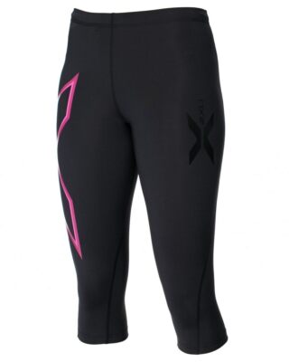 CLEARANCE!! 2XU | Womens Compression 3/4 Tights ( Black/Musk )