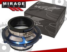 Universal 2.75" Cold Air Intake Max Flow Engine Bypass Valve Filter + Clamp Blue