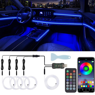 Auto LED Ambientebeleuchtung Innenraumbeleuchtung Lichtleiste App Fernsteuerung.
