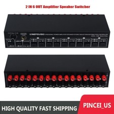 LINEPAUDIO 2 IN 6 OUT Amplifier Speaker Switcher Amplifier Speaker Selector pe66