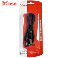 Hosa 5FT CSS-105R Straight - Right Angle 1/4" TRS Balanced Interconnect Cable